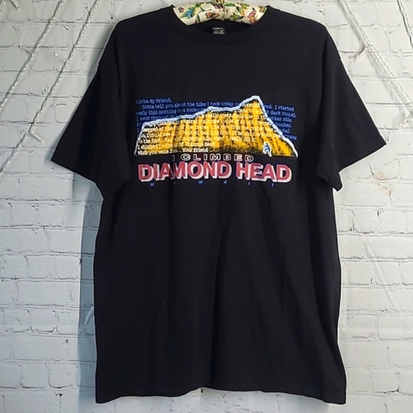 Obey I Climbed Diamond Head Hawaii Mountain T Shirt Adult Y2K Tourist Mens Large - Picture 1 of 17